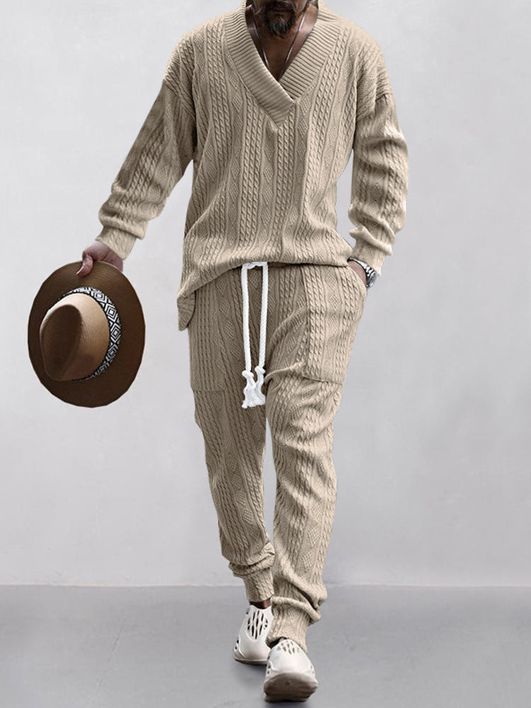 Athleisure Cable Jacquard szett
